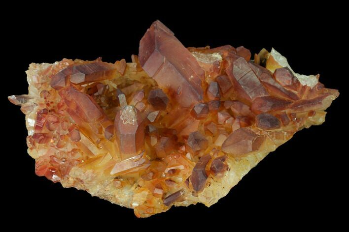 Natural, Red Quartz Crystal Cluster - Morocco #153777